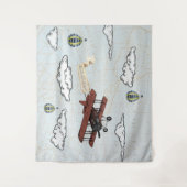  vliegtuig | Reisthema Achtergrond Wandkleed (Voorkant)