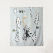 vliegtuig | Reisthema Achtergrond Wandkleed (Voorkant)