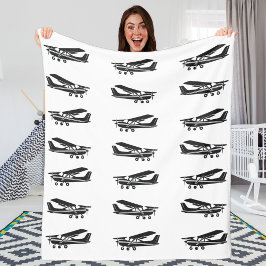 Vliegtuig, Reizen, Baby Boy, Luchtvaart, Baby show Fleece Deken