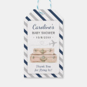 Vliegtuig Reizen Baby Jongen Douche Mini Fles Favo Cadeaulabel (Achterkant)