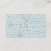  Vliegtuig Reizen Baby shower Luier Raffle Informatiekaartje (Achterkant)