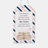 Vliegtuig Reizen Baby shower Mini Wijnfles Favor Cadeaulabel (Voorkant)