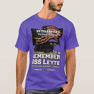 Vliegtuig rier USS Leyte CV32 T-shirt