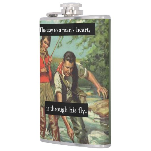 Vliegtuig -ro-Afbeelding met Funny Gezegde Heupfles (Links)