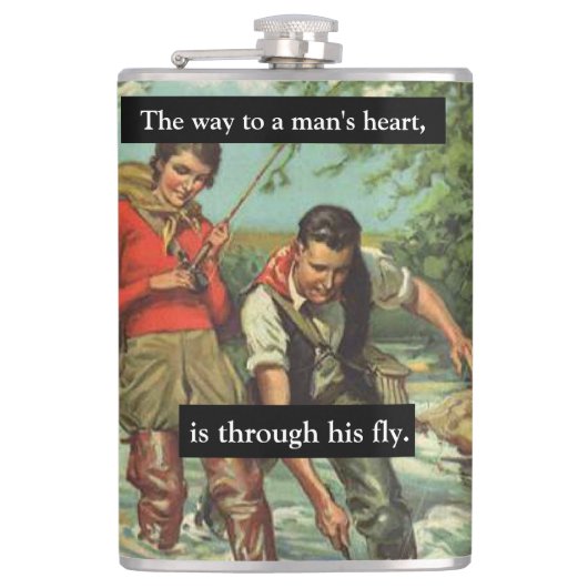 Vliegtuig -ro-Afbeelding met Funny Gezegde Heupfles (Voorkant)