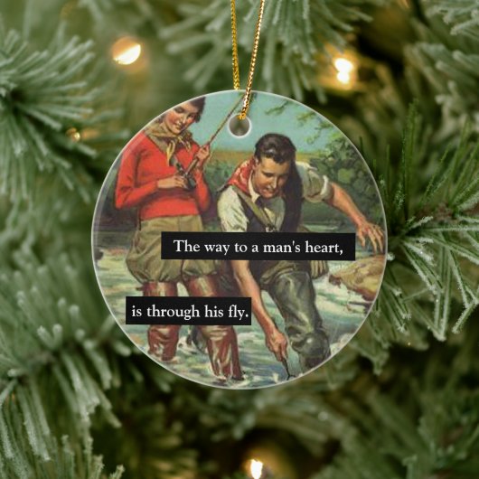 Vliegtuig -ro-Afbeelding met Funny Gezegde Keramisch Ornament (Boom)