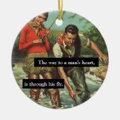 Vliegtuig -ro-Afbeelding met Funny Gezegde Keramisch Ornament (Voorkant)