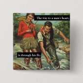 Vliegtuig -ro-Afbeelding met Funny Gezegde Vierkante Button 5,1 Cm (Voorkant)