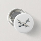 Vliegtuig Ronde Button 3,2 Cm (Voorkant /achterkant)