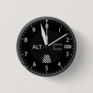 Vliegtuig Ronde Button 3,2 Cm