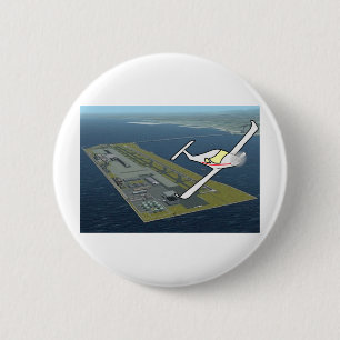 Vliegtuig Ronde Button 5,7 Cm