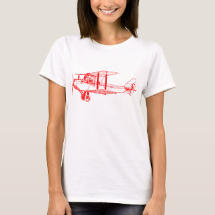 vliegtuig - rood t-shirt