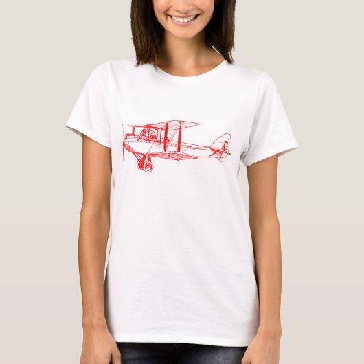  vliegtuig - rood t-shirt (Voorkant)