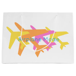 Vliegtuig Roze gele oranje blauwe loodreis Groot Cadeauzakje