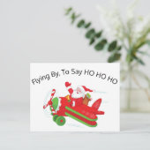 Vliegtuig Santa Briefkaart (Staand voorkant)