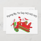 Vliegtuig Santa Briefkaart (Voorkant / Achterkant)