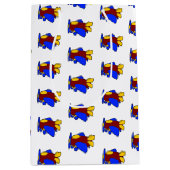 Vliegtuig Schattige Kleurrijke Cartoon Kinder Vlie Medium Cadeauzakje (Voorkant)