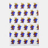 Vliegtuig Schattige Kleurrijke Cartoon Kinder Vlie Theedoek (Verticaal)