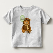 Vliegtuig Schattige Teddybeer Whimsical Custom Kinder Shirts (Voorkant)
