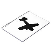 Vliegtuig Silhouet Notitieboek (Linkerzijde)