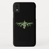 Vliegtuig silhouett van militaire jet-camouflage Case-Mate iPhone case (Achterkant)