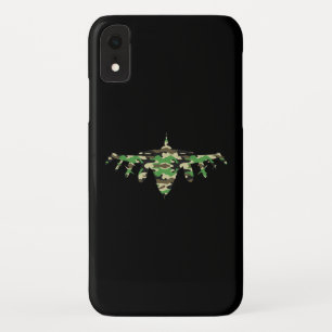 Vliegtuig silhouett van militaire jet-camouflage Case-Mate iPhone case