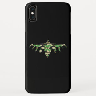 Vliegtuig silhouett van militaire jet-camouflage Case-Mate iPhone case