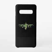 Vliegtuig silhouett van militaire jet-camouflage samsung galaxy hoesje (Achterkant)