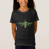 Vliegtuig silhouett van militaire jet-camouflage t-shirt (Voorkant)
