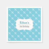 Vliegtuig Silhouette Patroon Verjaardagsfeest Servetten (Voorkant)