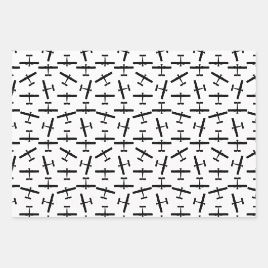 vliegtuig SilhouetteCUSTOM ACHTERGROND KLEUR Inpakpapier Vel (Voorkant 2)