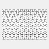  vliegtuig SilhouetteCUSTOM ACHTERGROND KLEUR Inpakpapier Vel (Voorkant)