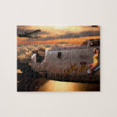 Vliegtuig Snijkop Legpuzzel (Horizontaal)