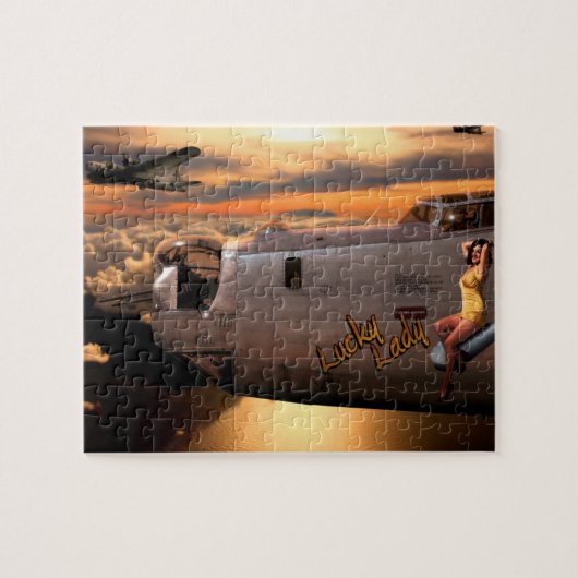 Vliegtuig Snijkop Legpuzzel (Horizontaal)