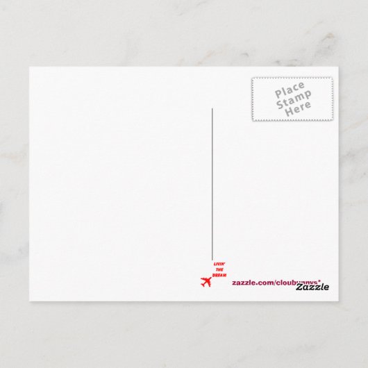 Vliegtuig Snowflake Briefkaart (Achterkant)