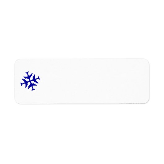 Vliegtuig Snowflake Etiket (Voorkant)
