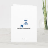 Vliegtuig Snowflake Feestdagen Kaart (Achterkant)