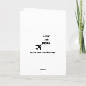 Vliegtuig Snowflake Feestdagen Kaart (Achterkant)