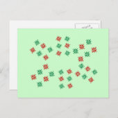 Vliegtuig Snowflake Kerstmis Feestdagenkaart (Voorkant / Achterkant)