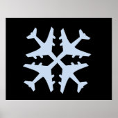 Vliegtuig Snowflake Poster (Voorkant)