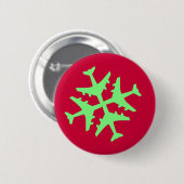Vliegtuig Snowflake Ronde Button 5,7 Cm (Voorkant /achterkant)