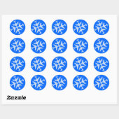 Vliegtuig Snowflake Ronde Sticker (Vel)