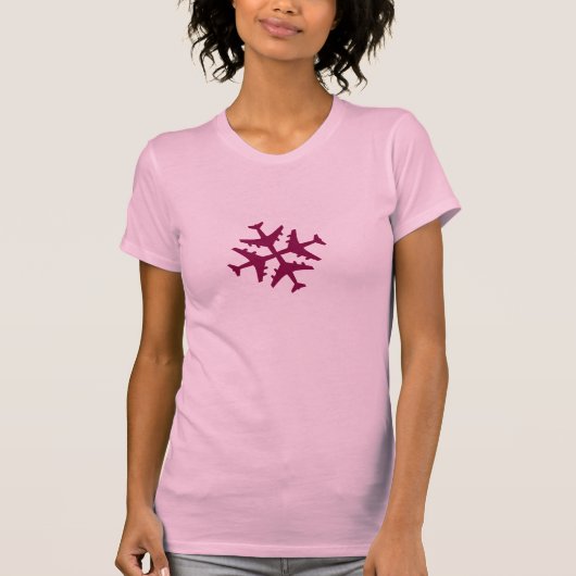 Vliegtuig Snowflake T-shirt (Voorkant)