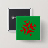 Vliegtuig Snowflake Vierkante Button 5,1 Cm (Voorkant /achterkant)