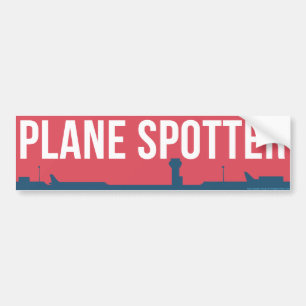 Vliegtuig Spotten Spotter Rood Bumpersticker