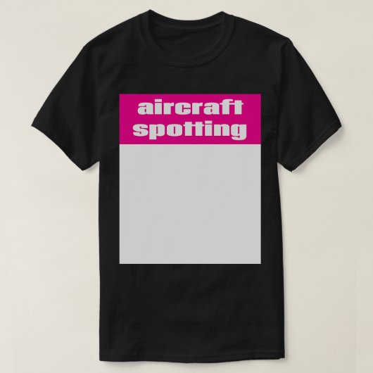 Vliegtuig spotten t-shirt (Design voorkant)