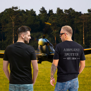Vliegtuig Spotter Est. 20xx Aangepast Aviatie T-sh T-shirt