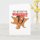 VLIEGTUIG SQUIRREL FUNNY KAART (Gele Bloem)