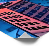 Vliegtuig, stad en vuurwerk | AI Art Poster (Hoek)