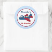 Vliegtuig stad ronde aangepaste gunst Sticker (Tas)